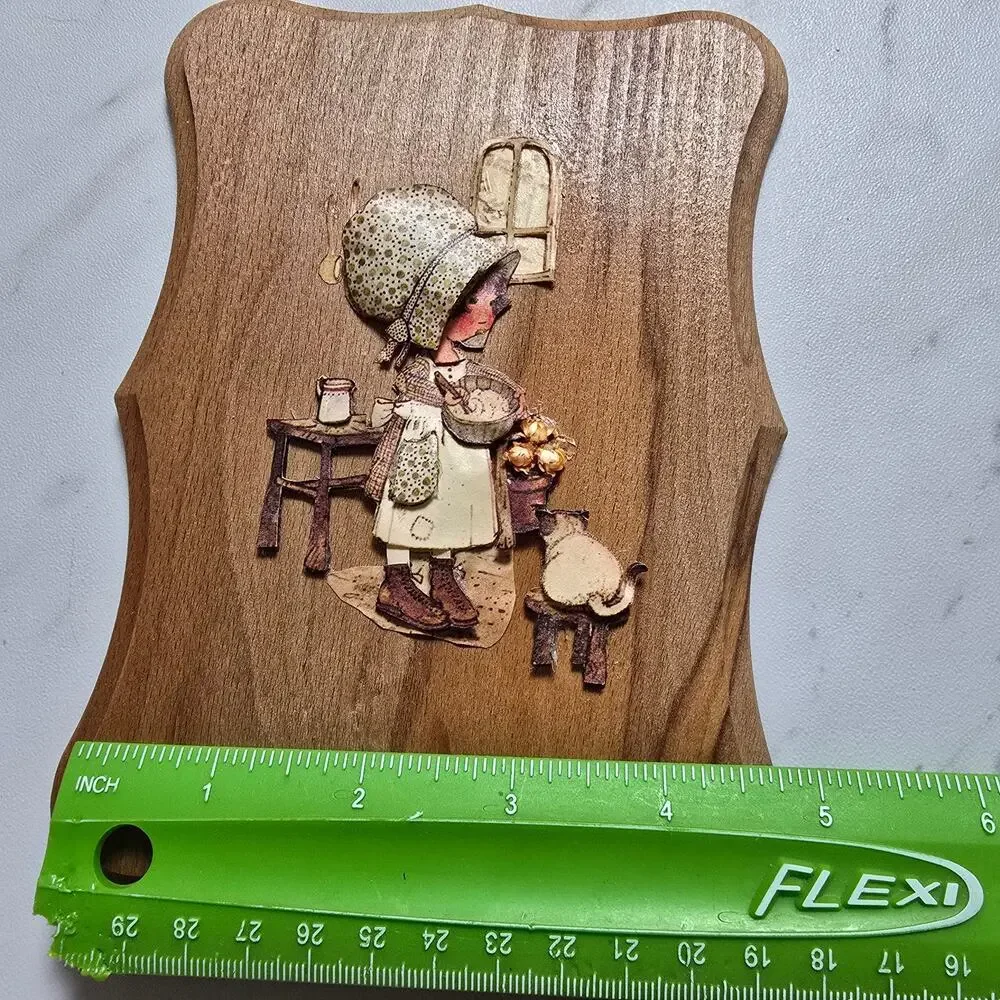 Lot of 2 Vintage Holly Hobbie IVY 3D Art Decoupage Pictures